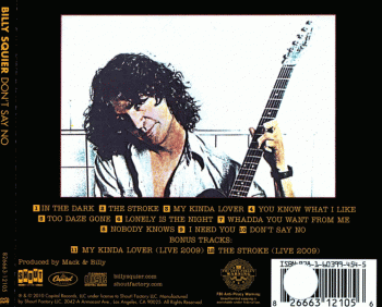 BILLY SQUIER - Don't Say No [30th Anniversary Edition remastered] back