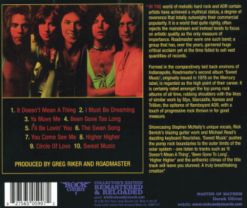 Roadmaster - Sweet Music [Rock Candy remaster] (back)