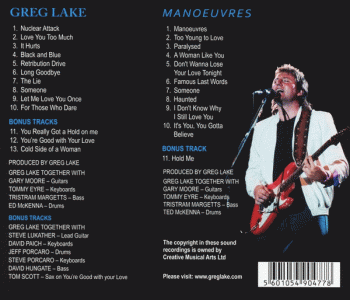 GREG LAKE - Greg Lake + Manoeuvres [remastered] back