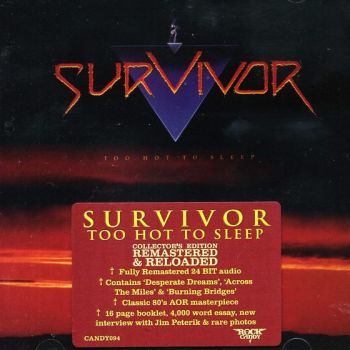 SURVIVOR - Too Hot To Sleep [Rock Candy Remastered & Reloaded] front